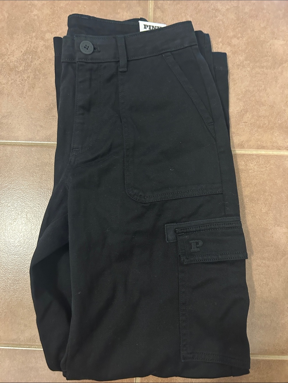 PINK Victoria's Secret Black Womans's Cargo Pants